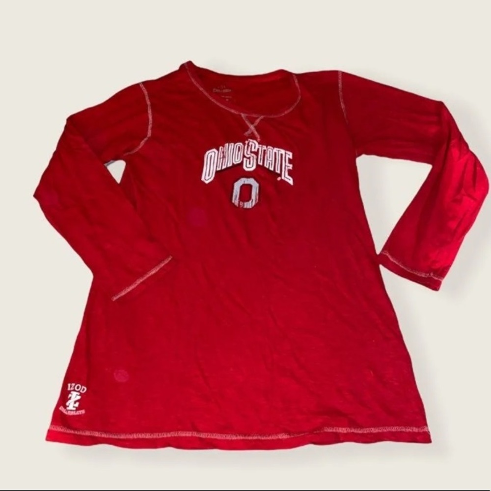Izod Collegiate Ohio State Buckeyes Long Sleeve Tee | Women's Size X-Large